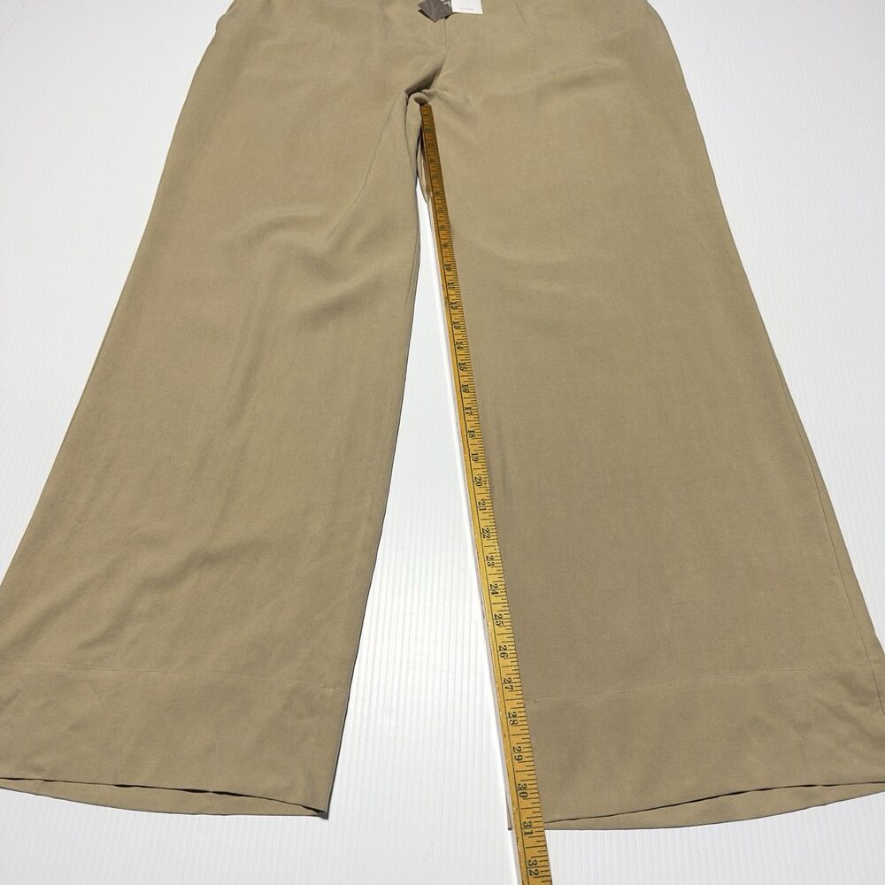 J. Jill Wide Leg 100% Silk Pants Size L Large Tan Khaki NWT - Picture 9 of 11